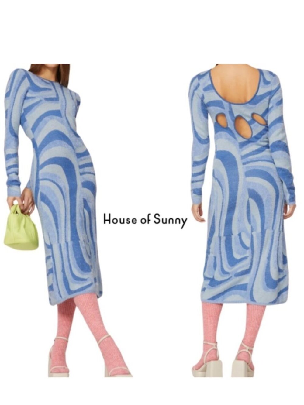 House of Sunny Blue Moon Hockney Dress - US 4